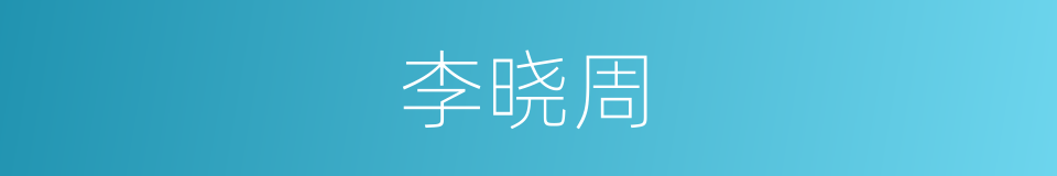 李晓周的同义词