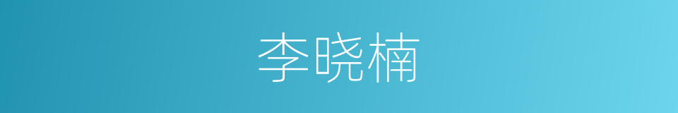 李晓楠的同义词