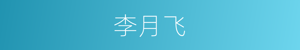 李月飞的同义词