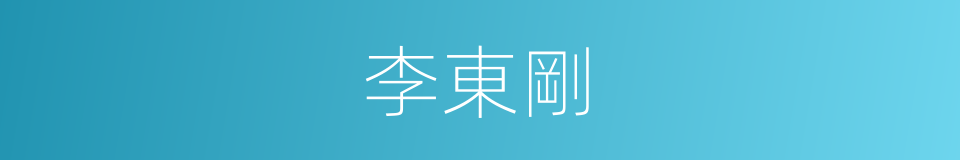 李東剛的同義詞