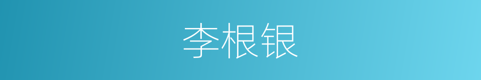 李根银的同义词