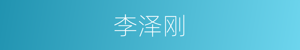 李泽刚的同义词