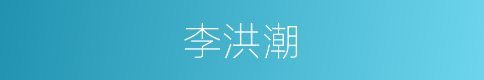 李洪潮的同义词