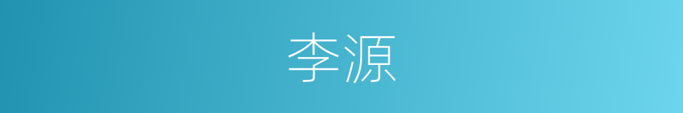 李源的同义词