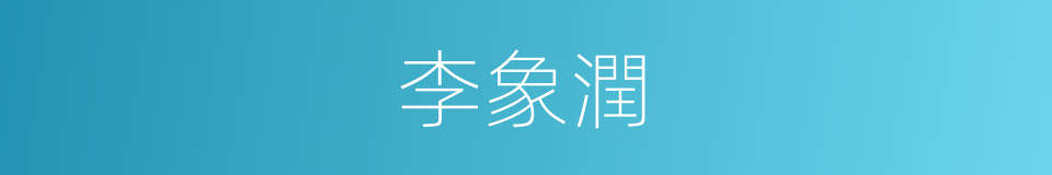 李象潤的同義詞