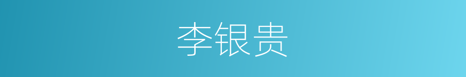 李银贵的同义词