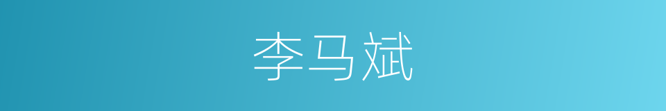 李马斌的同义词