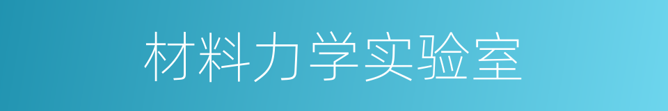 材料力学实验室的同义词