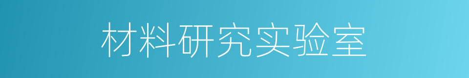 材料研究实验室的同义词