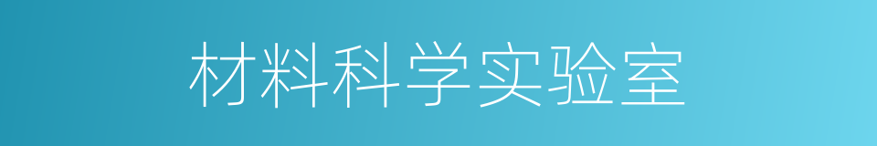 材料科学实验室的同义词