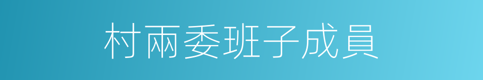 村兩委班子成員的同義詞