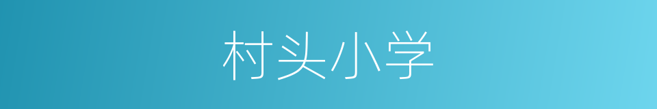 村头小学的同义词
