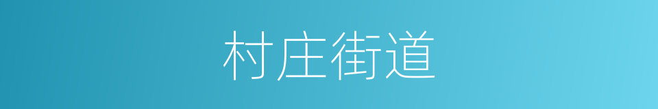 村庄街道的同义词