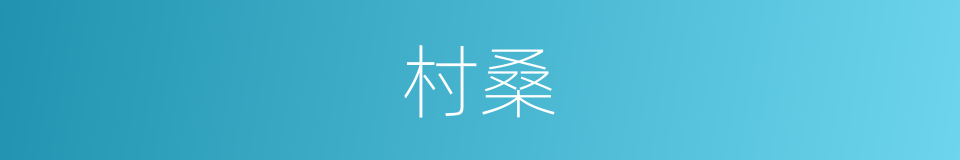 村桑的意思