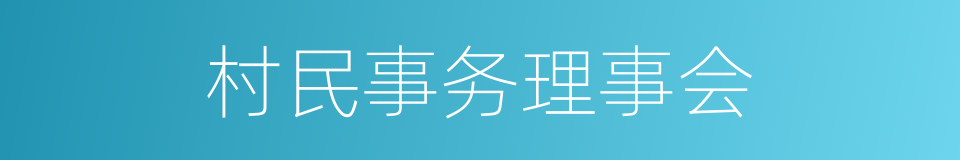 村民事务理事会的同义词