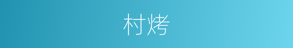村烤的同义词