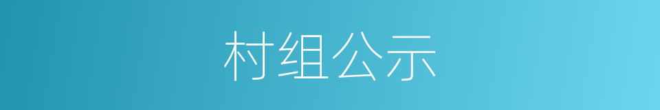 村组公示的同义词