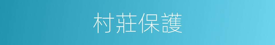 村莊保護的同義詞
