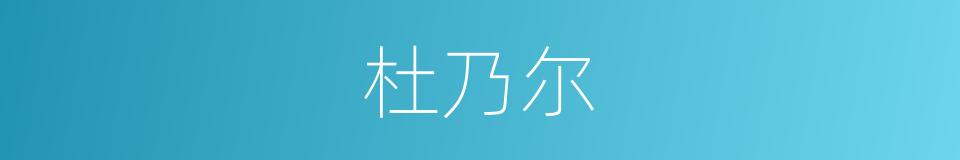 杜乃尔的同义词