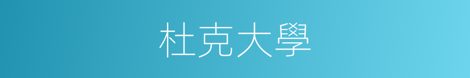 杜克大學的同義詞