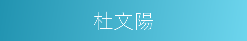 杜文陽的同義詞