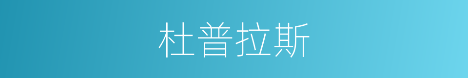 杜普拉斯的同义词