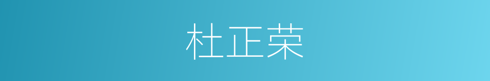 杜正荣的同义词