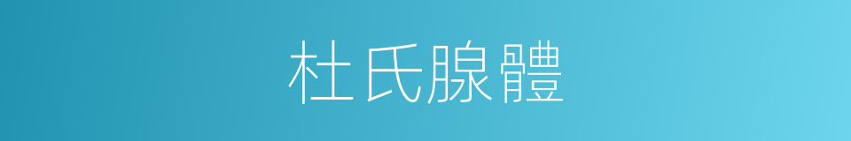 杜氏腺體的同義詞