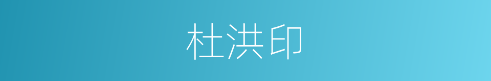 杜洪印的同义词
