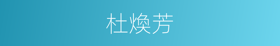 杜煥芳的同義詞