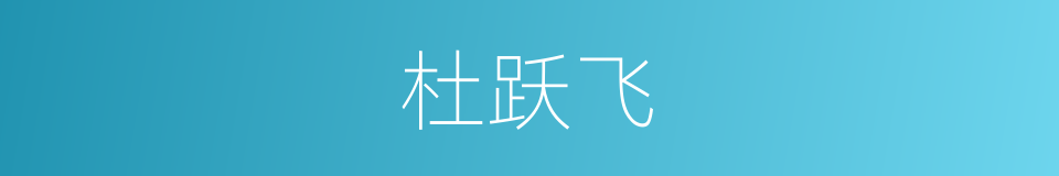 杜跃飞的同义词