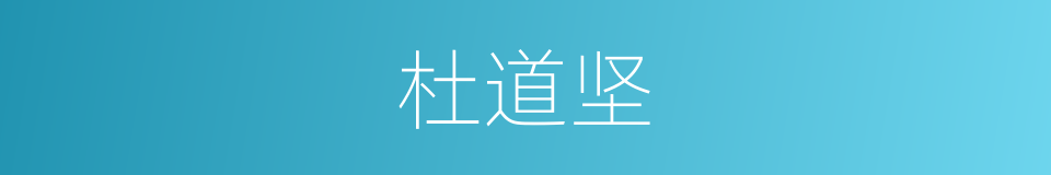 杜道坚的同义词