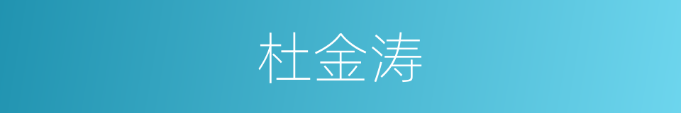 杜金涛的同义词