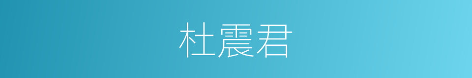 杜震君的同义词