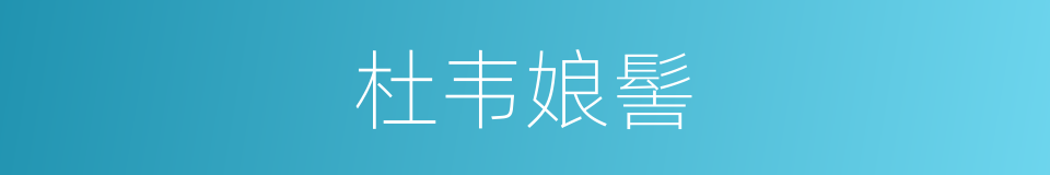 杜韦娘髻的同义词