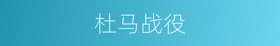 杜马战役的同义词