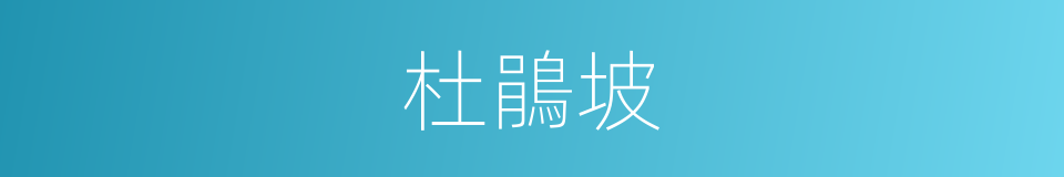 杜鵑坡的同義詞