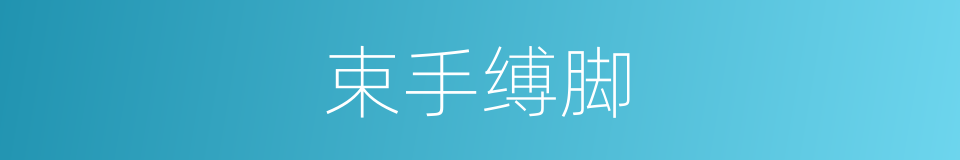 束手缚脚的意思