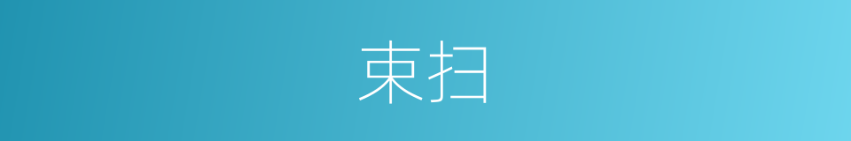 束扫的同义词