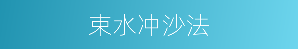 束水冲沙法的同义词