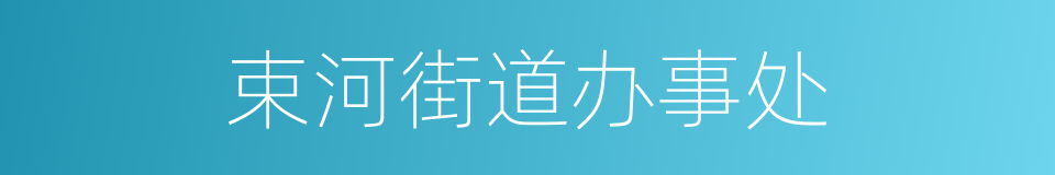 束河街道办事处的同义词