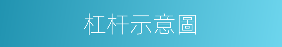 杠杆示意圖的同義詞