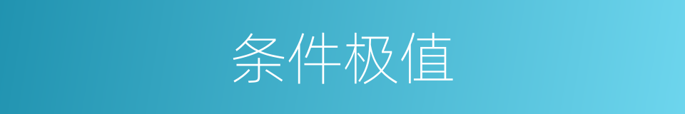 条件极值的同义词