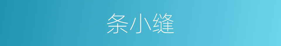 条小缝的同义词