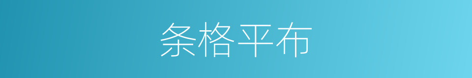 条格平布的同义词