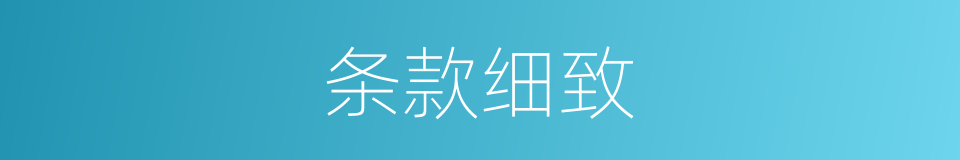 条款细致的同义词