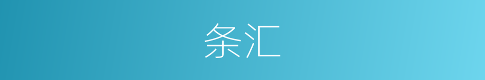 条汇的意思
