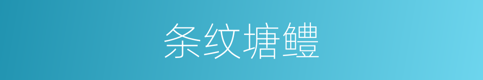 条纹塘鳢的同义词
