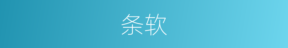 条软的同义词