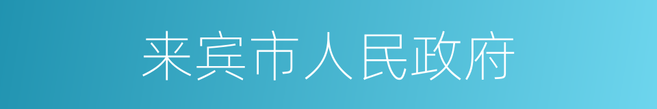 来宾市人民政府的同义词